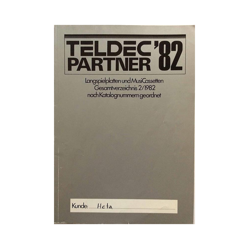 Teldec levyluettelo ‘82: Langspielplatten und MusiCassetten  kansi EX sisäsivut EX Käytetty kirja
