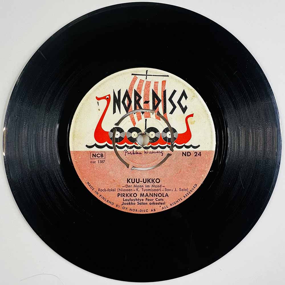 Mannola Pirkko Käytetty 7” ei kuvakantta Kuu-Ukko / Tahdon kaikki kirjeet takaisin  kansi Ei kuvakantta levy G vinyylisingle