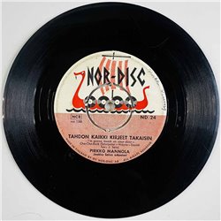 Mannola Pirkko Käytetty 7” ei kuvakantta Kuu-Ukko / Tahdon kaikki kirjeet takaisin  kansi Ei kuvakantta levy G vinyylisingle