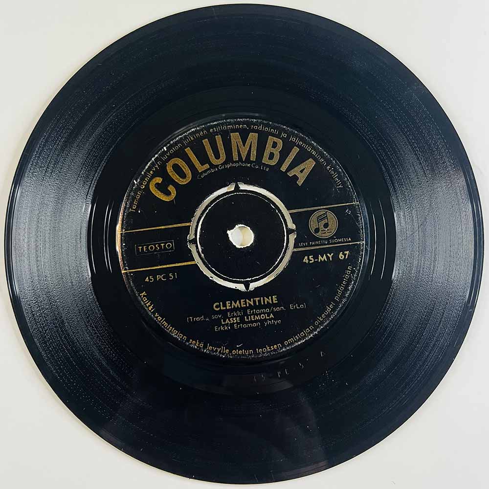 Liemola Lasse Käytetty 7” ei kuvakantta Clementine / Jetline  kansi Ei kuvakantta levy VG vinyylisingle