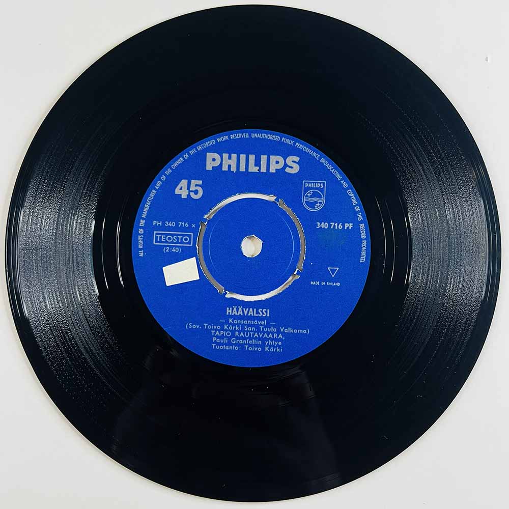 Rautavaara Tapio Käytetty 7” ei kuvakantta Häävalssi / Kuubalainen serenadi  kansi Ei kuvakantta levy VG vinyylisingle