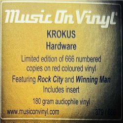 Krokus 1981 MOVLP3913 Hardware, red vinyl LP