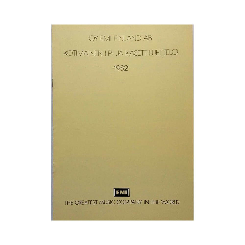 EMI Finland Oy 1982 : Kotimainen LP- ja Kasettiluettelo - Used book