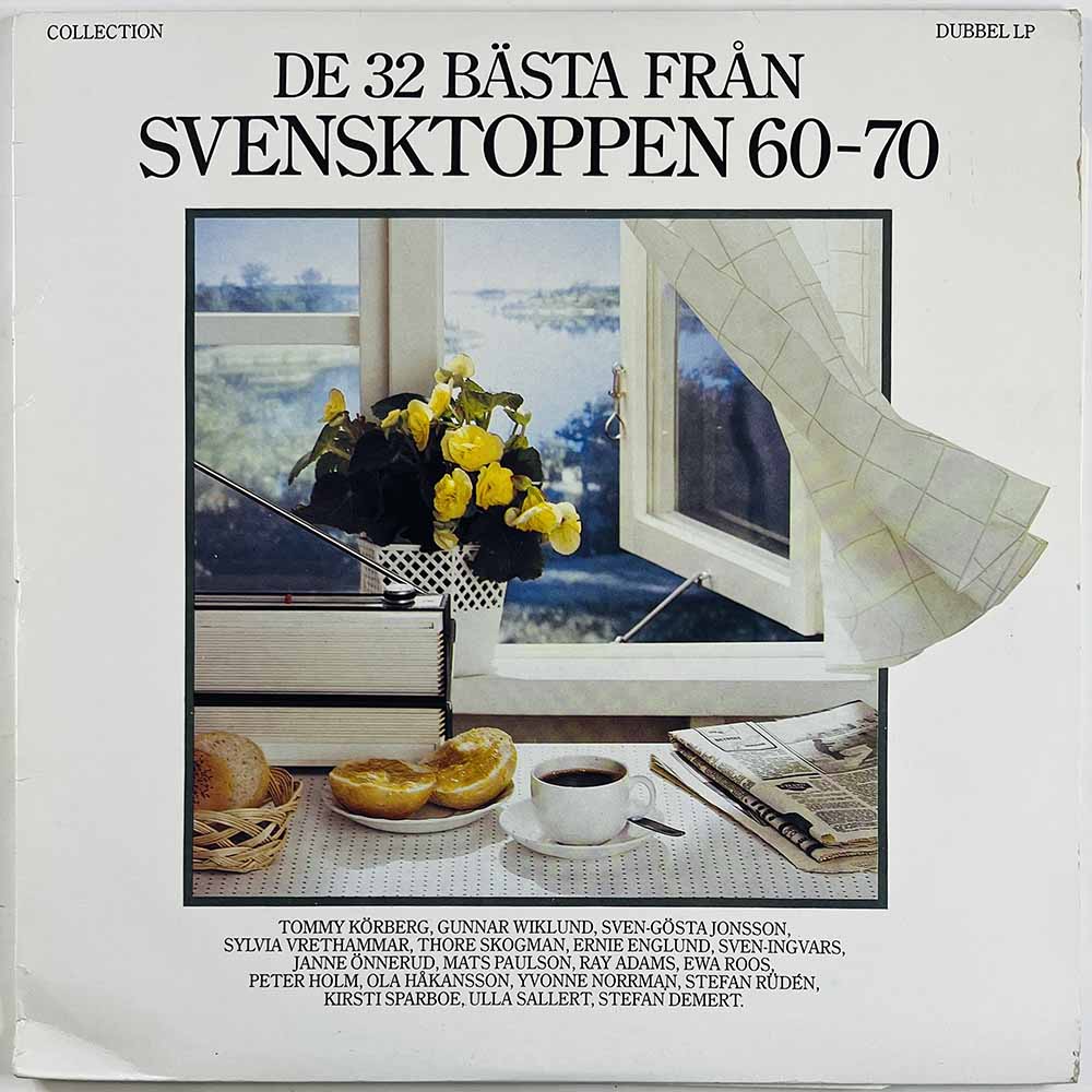 Ola Håkansson, Tommy Körberg, Ewa Roos LP De 32 Bästa Från Svensktoppen 60-70 2LP  kansi EX levy EX Käytetty LP