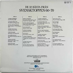 Ola Håkansson, Tommy Körberg, Ewa Roos LP De 32 Bästa Från Svensktoppen 60-70 2LP  kansi EX levy EX Käytetty LP