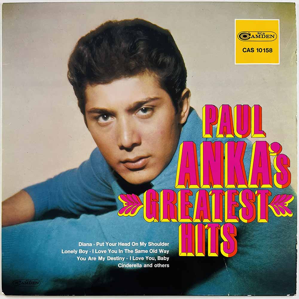 Anka Paul LP Paul Anka's Greatest Hits  kansi EX- levy VG+ Käytetty LP
