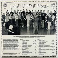 Turun Kansankonservatorion Nuorisokuoro 1976 FIN-LP 205 Lapset laulavat lapsille Begagnat LP
