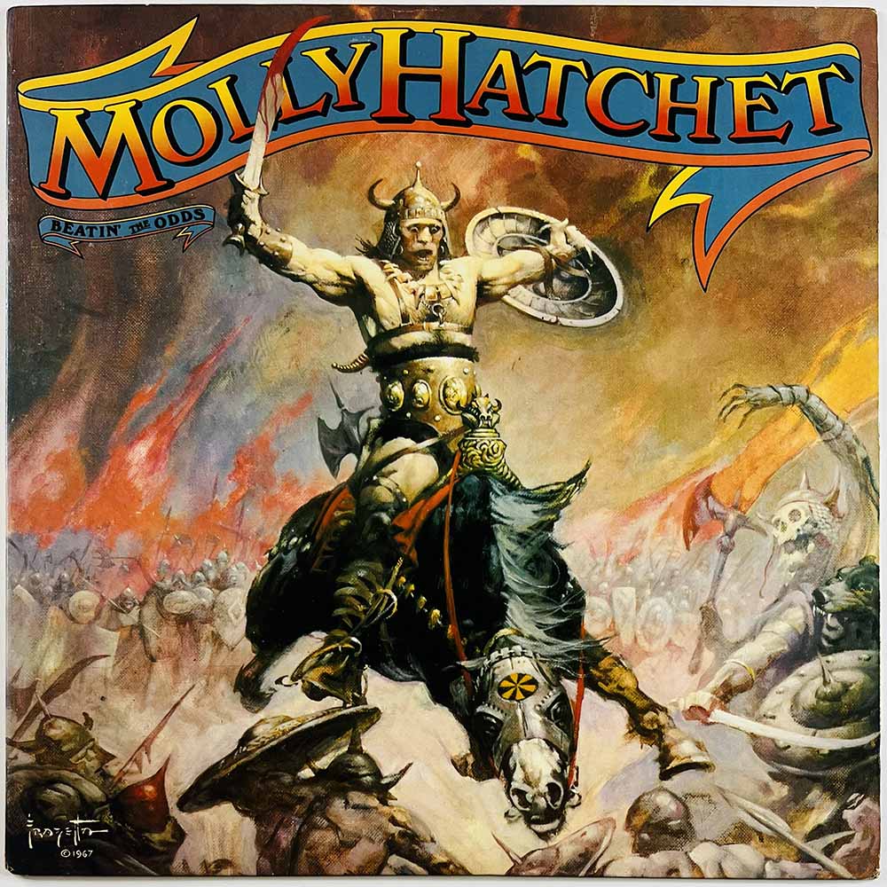 Molly Hatchet LP Beatin’ the odds  kansi EX levy EX- Käytetty LP