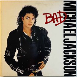 Jackson Michael LP Bad  kansi EX- levy VG+ Käytetty LP