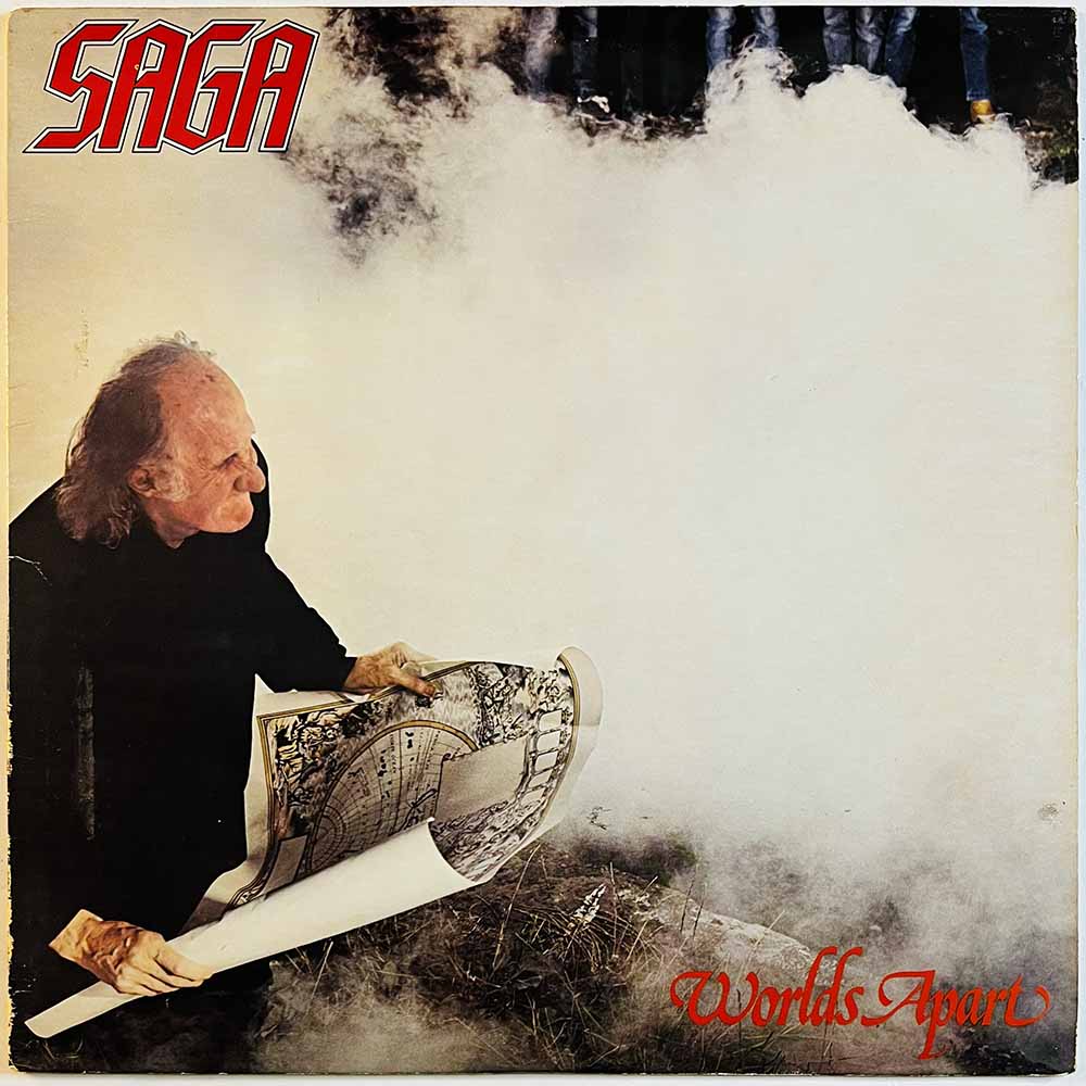 Saga LP World Apart  kansi VG levy EX Käytetty LP