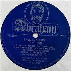 Joey Lewis Orchestra LP Back to school  kansi VG levy EX Käytetty LP