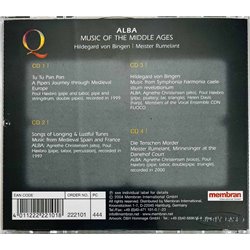 Hildegard Von Bingen / Meister Rumelant CD Alba: Music Of The Middle Ages 4CD  kansi EX- levy EX Käytetty CD