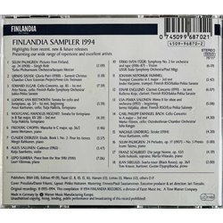 Aulis Sallinen, Esa-Pekka Salonen ym. CD Finlandia Sampler 1994  kansi EX levy EX Käytetty CD