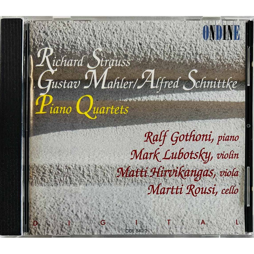 Strauss Richard, Gustav Mahler, Ralf Gothoni CD Piano Quartets  kansi EX levy EX Käytetty CD