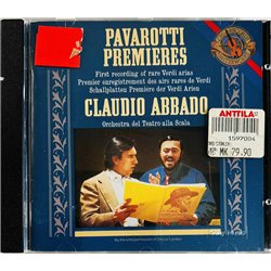 Verdi Giuseppe, Claudio Abbado CD Pavarotti Premieres  kansi EX levy EX Käytetty CD
