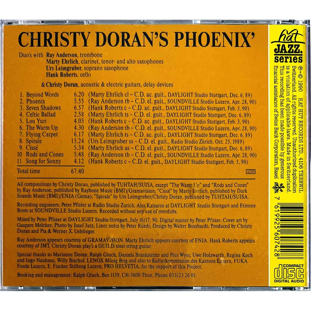 Doran Christy CD Christy Doran's Phoenix'  kansi EX- levy EX Käytetty CD