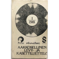 Finnlevy Scandia levyluettelo: 1 1981  kansi VG sisäsivut VG Käytetty kirja