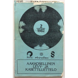 Finnlevy Scandia levyluettelo: 2 1982  kansi VG sisäsivut VG Käytetty kirja