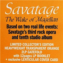 Savatage LP The Wake of Magellan, orange vinyl 2LP vinyl LP