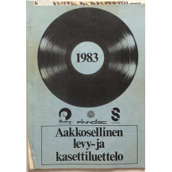 Finnlevy Scandia levyluettelo: 1983  kansi VG sisäsivut VG Käytetty kirja