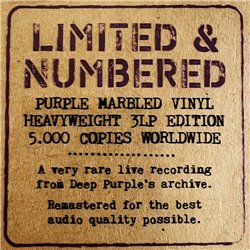Deep Purple LP Live In Hong Kong 2001 3LP vinyl LP