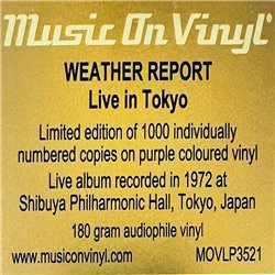 Weather Report LP Weather Report Live In Tokyo 2LP vinyl LP