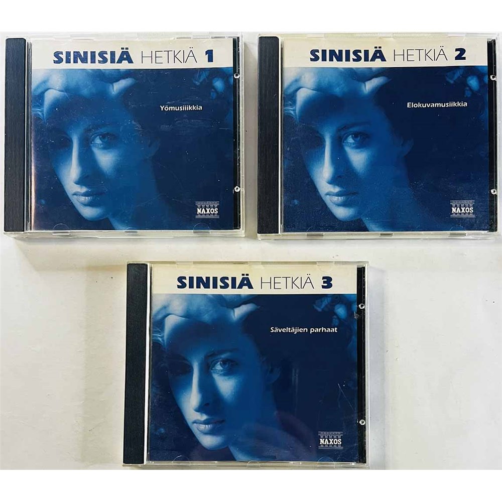 Yömusiikkia, Elokuvamusiikkia ym. CD Sinisiä hetkiä 3CD  kansi EX levy EX Käytetty CD