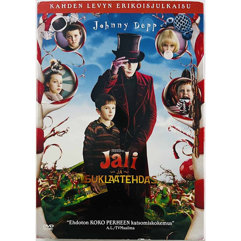 DVD - Elokuva 2005  Jali ja suklaatehdas 2DVD DVD Begagnat