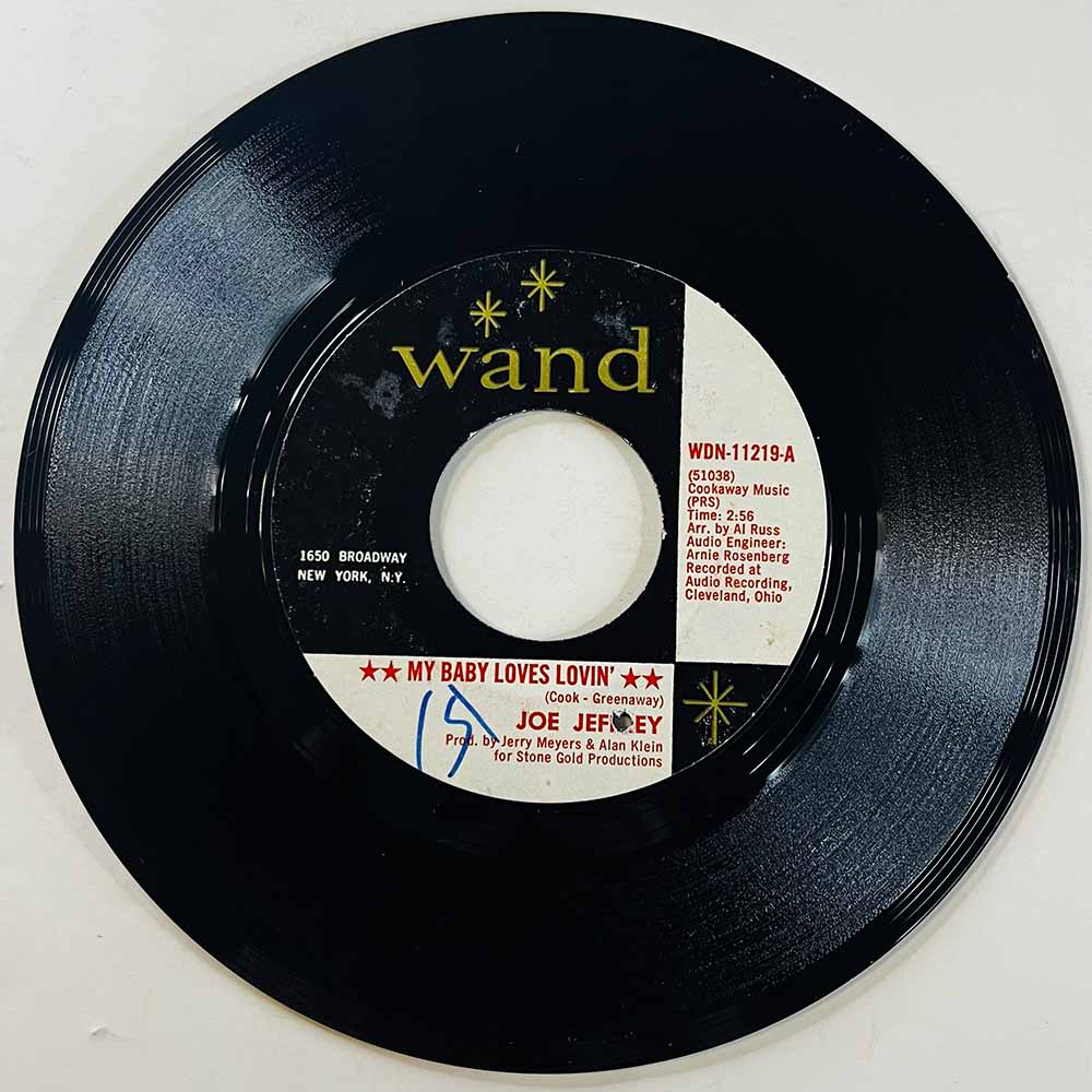Joe Jeffrey 1970 WDN-11219 My Baby Loves Lovin' begagnad singelskiva