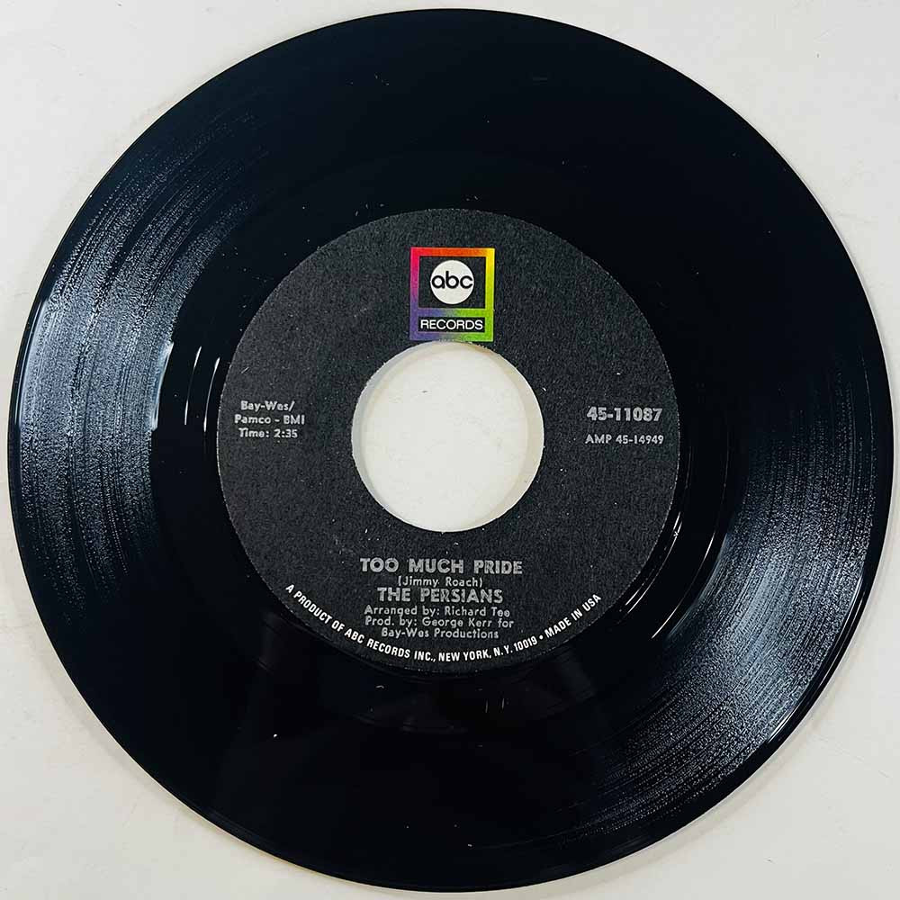 Persians 1968 45-11087 Too Much Pride begagnad singelskiva