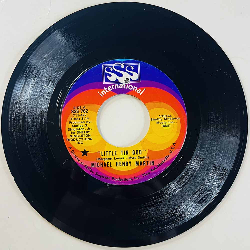 Michael Henry Martin 1969 SSS 762 Little Tin God begagnad singelskiva