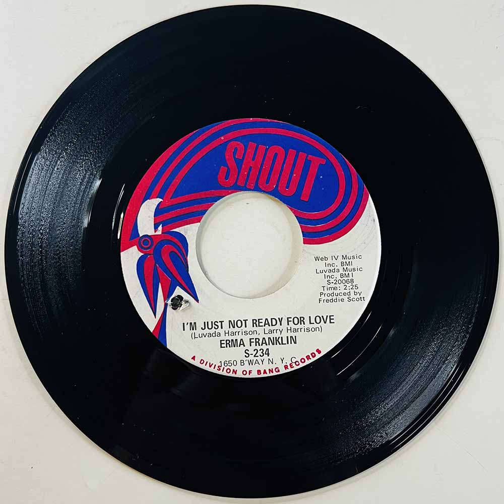 Franklin Erma 1968 S-234 I'm Just Not Ready For Love / The Right To Cry begagnad singelskiva