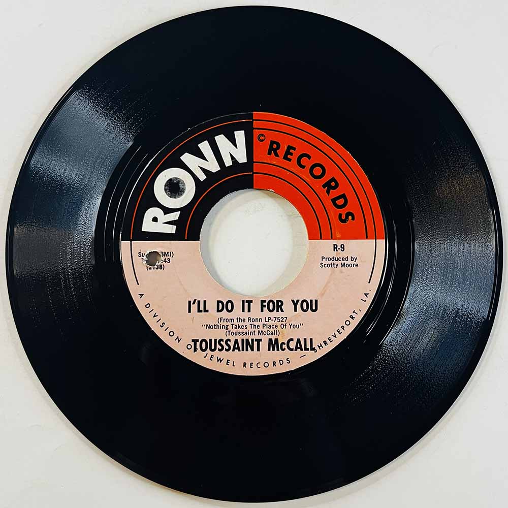 Toussaint McCall 1967 R-9 I'll Do It For You / The Toussaint Shuffle begagnad singelskiva