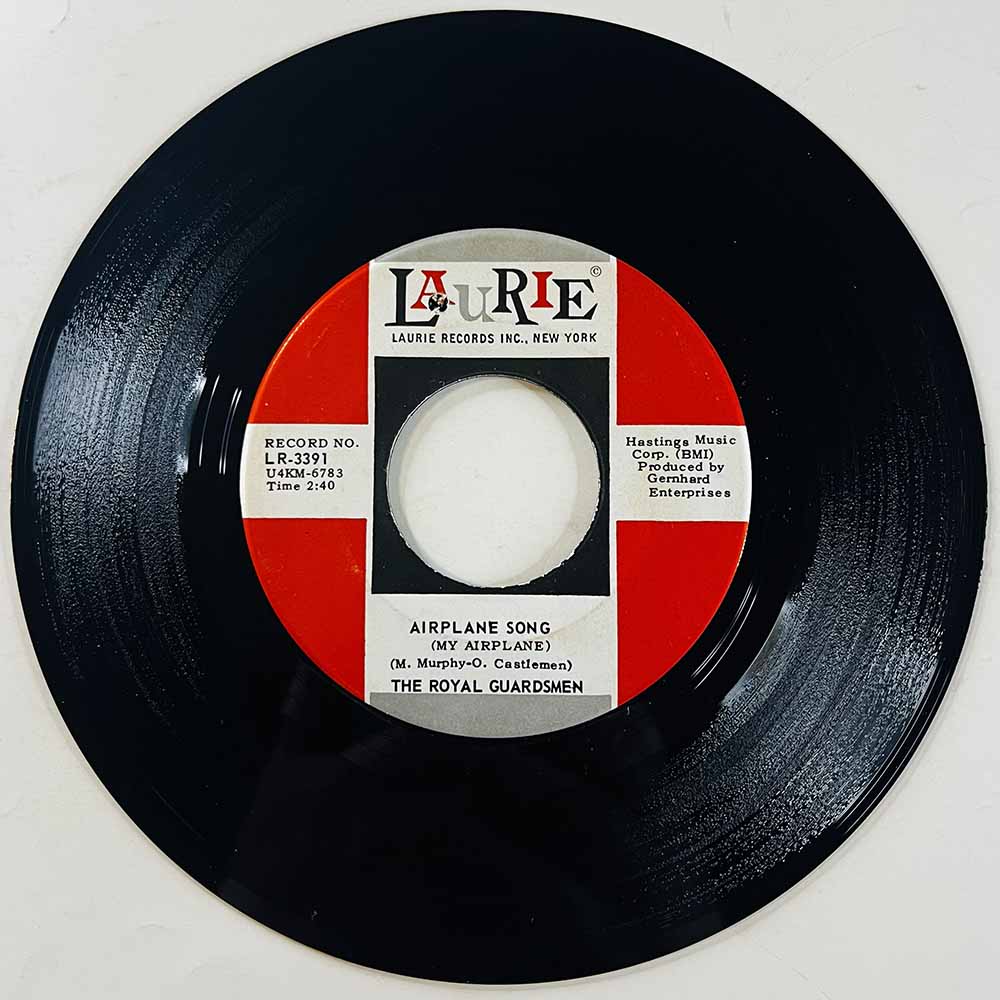 Royal Guardsmen Käytetty 7” ei kuvakantta Airplane Song (My Airplane)  kansi Ei kuvakantta levy EX käytetty vinyylisingle