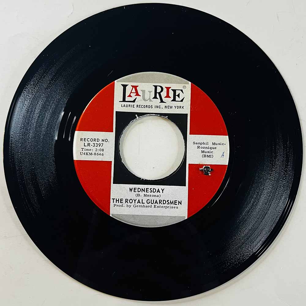 Royal Guardsmen Käytetty 7” ei kuvakantta Wednesday  kansi Ei kuvakantta levy EX käytetty vinyylisingle
