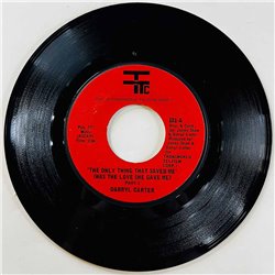Carter Darryl Käytetty 7” ei kuvakantta The Only Thing That Saved Me  kansi Ei kuvakantta levy VG käytetty vinyylisingle