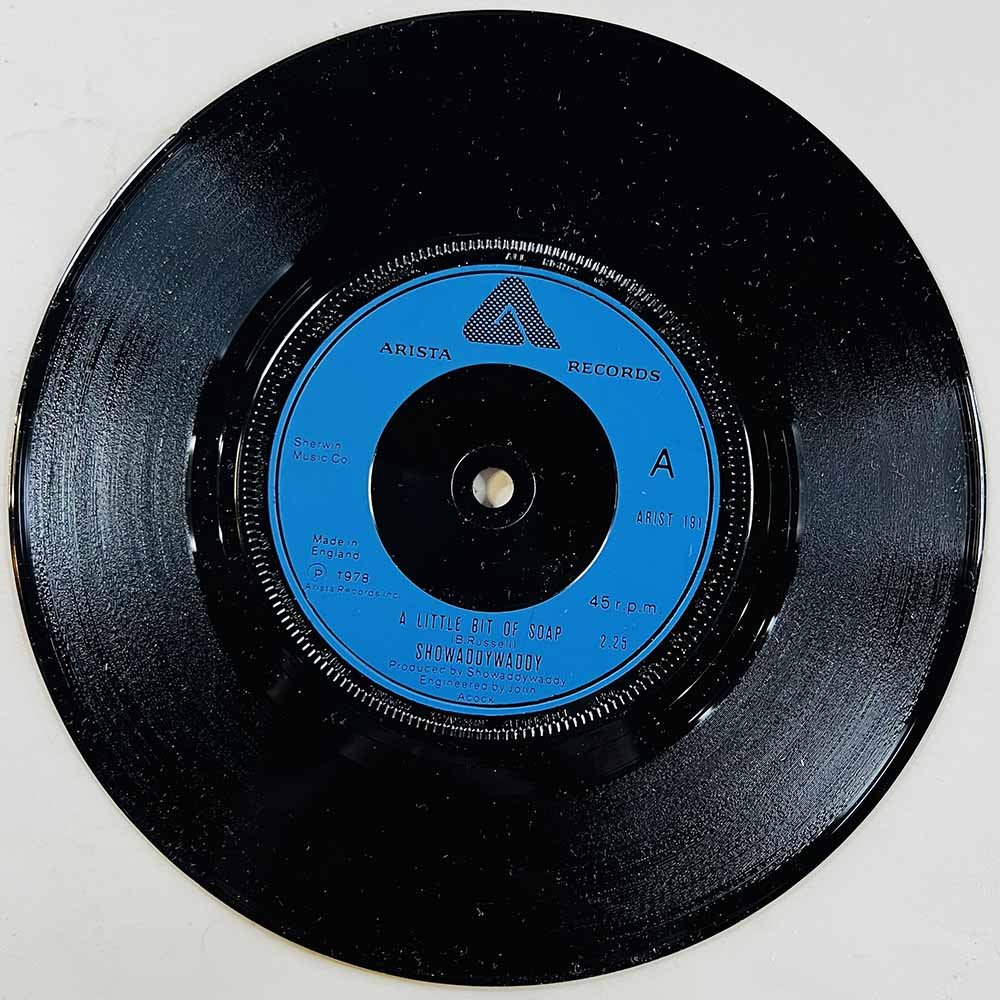 Showaddywaddy Käytetty 7” ei kuvakantta A Little Bit Of Soap  kansi Ei kuvakantta levy EX käytetty vinyylisingle