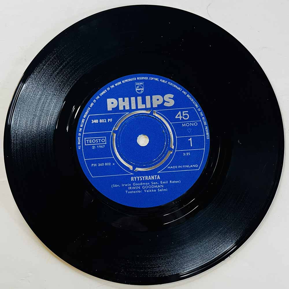 Irwin Goodman 1967 340 802 PF Ryysyranta  begagnad singelskiva