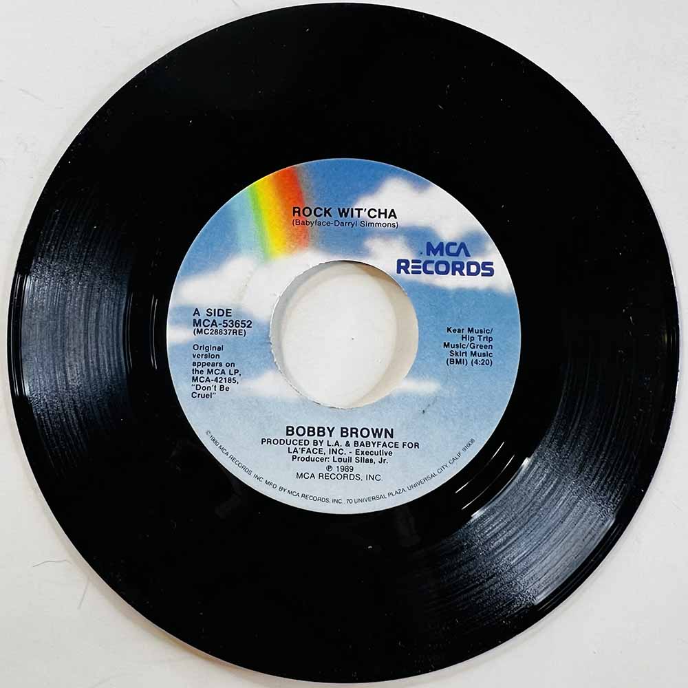Bobby Brown Käytetty 7” ei kuvakantta Rock Wit' Cha  kansi Ei kuvakantta levy EX käytetty vinyylisingle