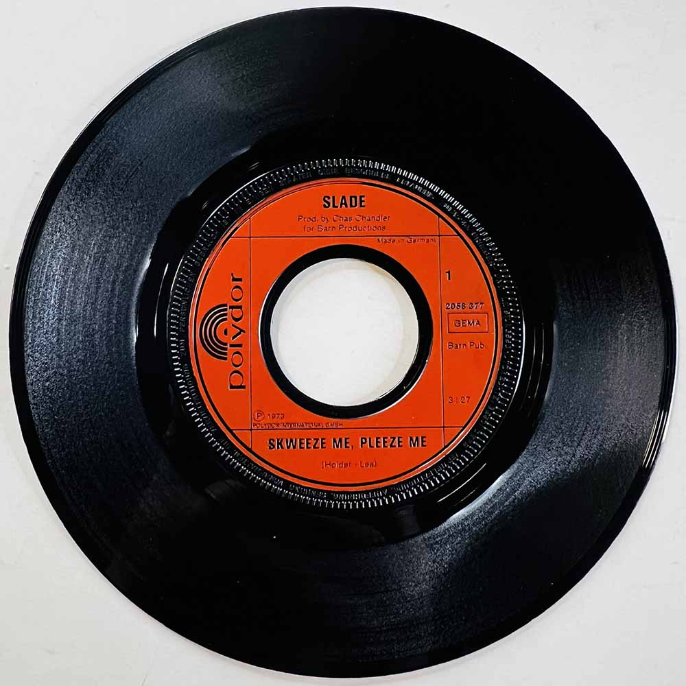 Slade Käytetty 7” ei kuvakantta Skweeze Me, Pleeze Me  kansi Ei kuvakantta levy VG+ käytetty vinyylisingle