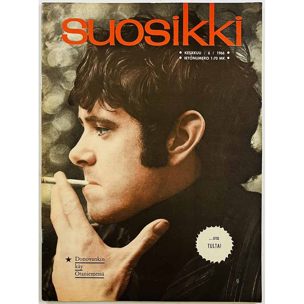 Suosikki 1966 6 Päivi Paunu, Esa Pethman, Donovan aikakauslehti