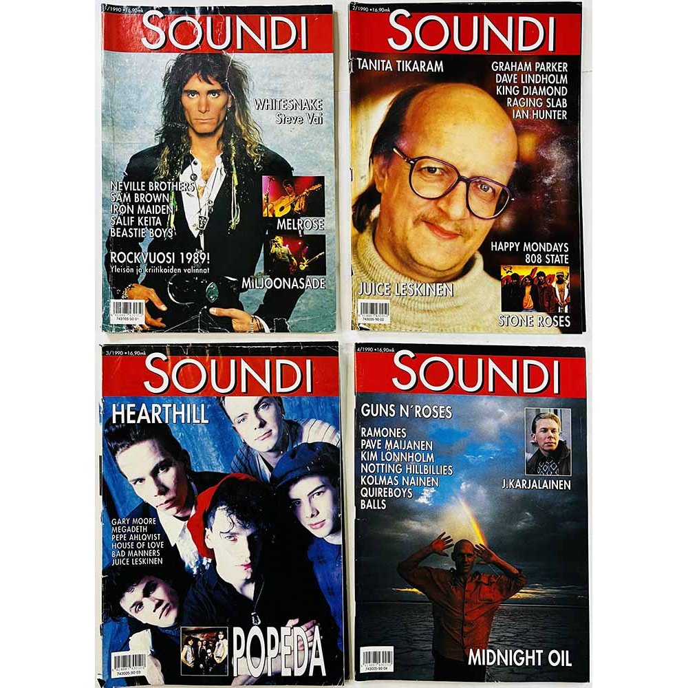 Soundi vuosikerta : 1990 12 numeroa 1-12 - begagnade magazine