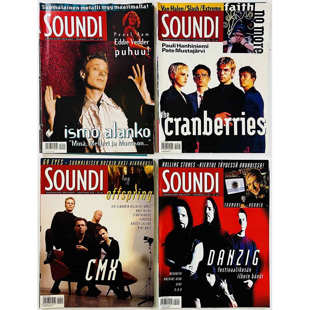 Soundi vuosikerta : 1995 1-12 heinäkuu kaksoisnumero 11 lehteä - begagnade magazine