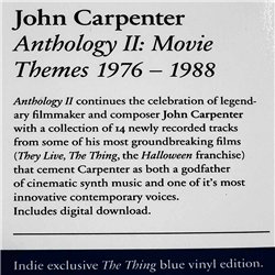 Carpenter John LP Anthology II (Movie Themes 1976-1988) vinyl LP