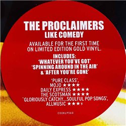 Proclaimers LP Like Comedy, gold vinyl vinyl LP