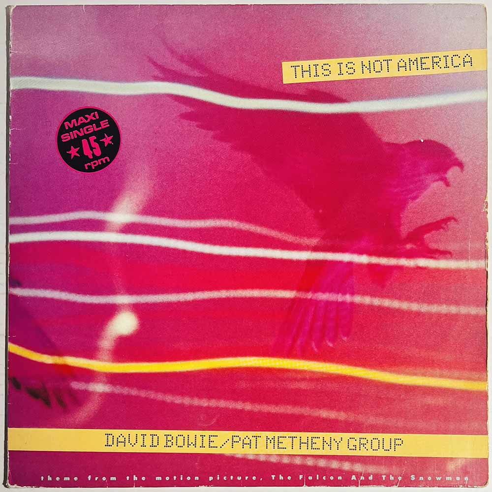Bowie David / Pat Metheny Group LP This is not America. 12-inch maxi  kansi VG- levy EX- Käytetty LP