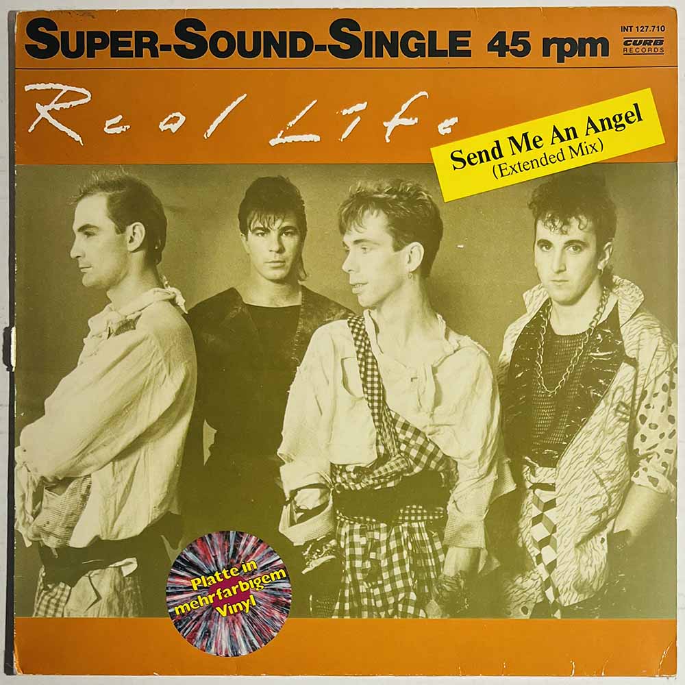 Real Life LP Send Me An Angel , 12-inch multicolored maxi  kansi VG+ levy EX Käytetty LP