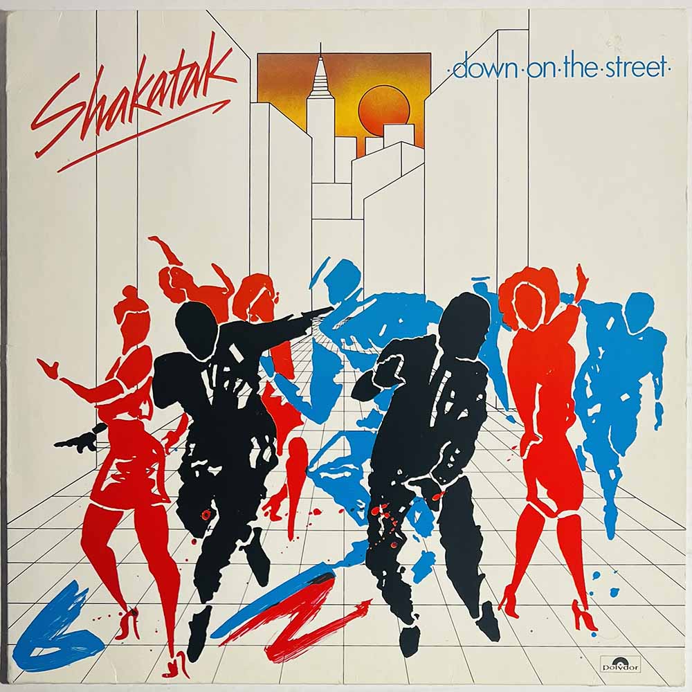 Shakatak LP Down On The Street  kansi EX levy EX- Käytetty LP
