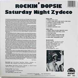 Rockin' Dopsie LP Saturday Night Zydeco  kansi EX levy EX Käytetty LP