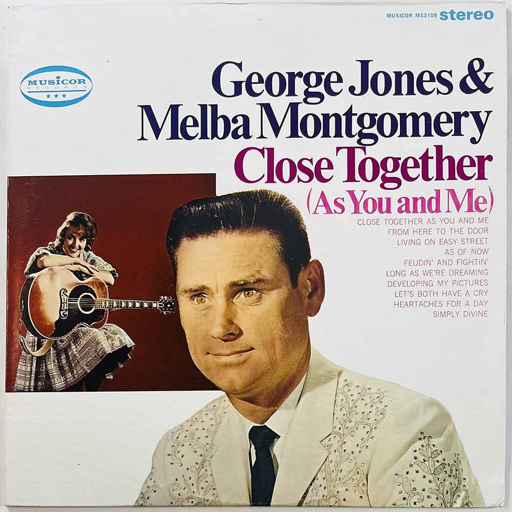 George Jones & Melba Montgomery LP Close together (as you and me)  kansi EX- levy EX Käytetty LP